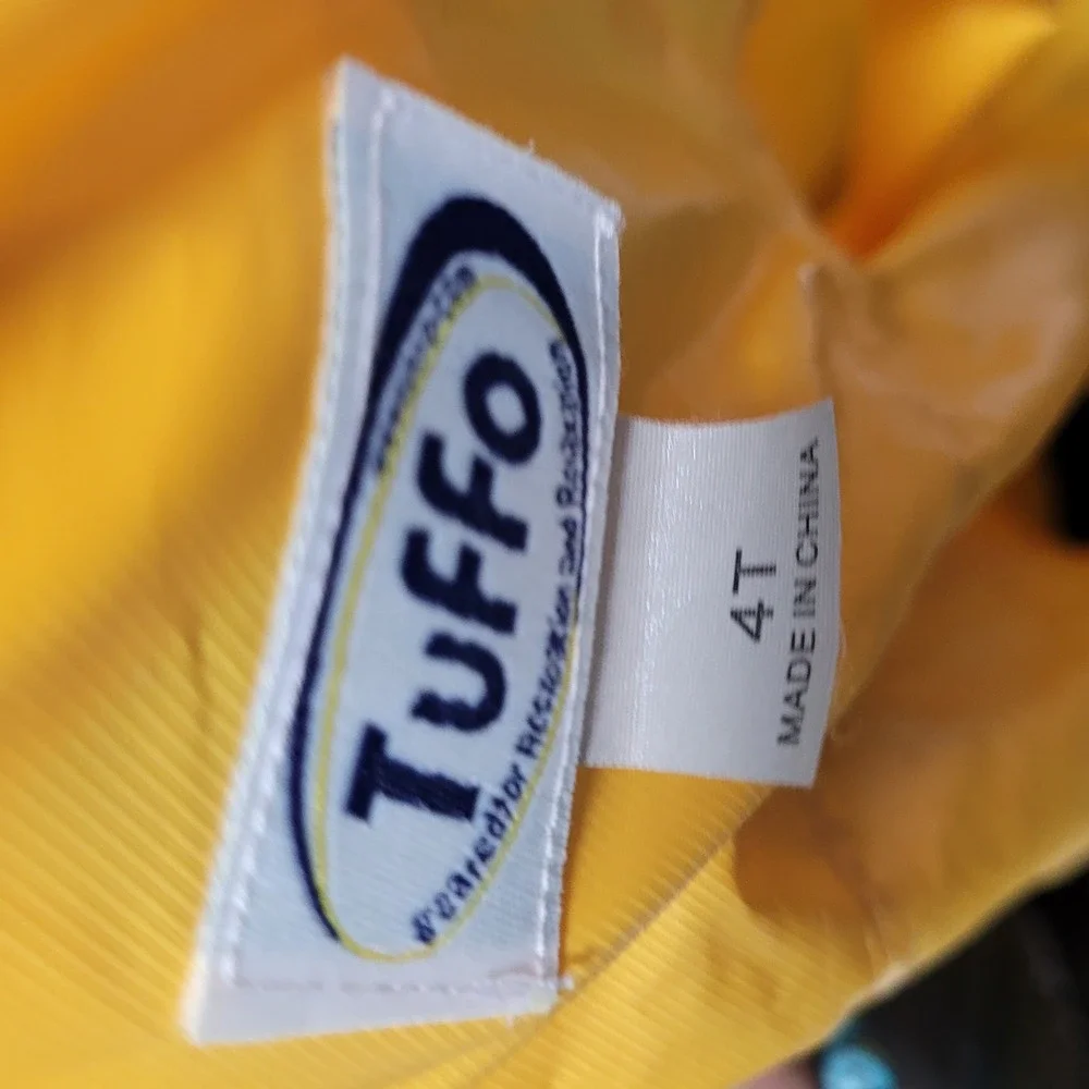 Tuffo Muddy Buddy Rain Suit Kids 18M Waterproof Yellow Hooded One-Piece Coverall